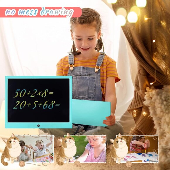 LCD Writing Tablet for Kids, 15 Inch Colorful Electronic Doodle Board for Kids A - Picture 7 of 7